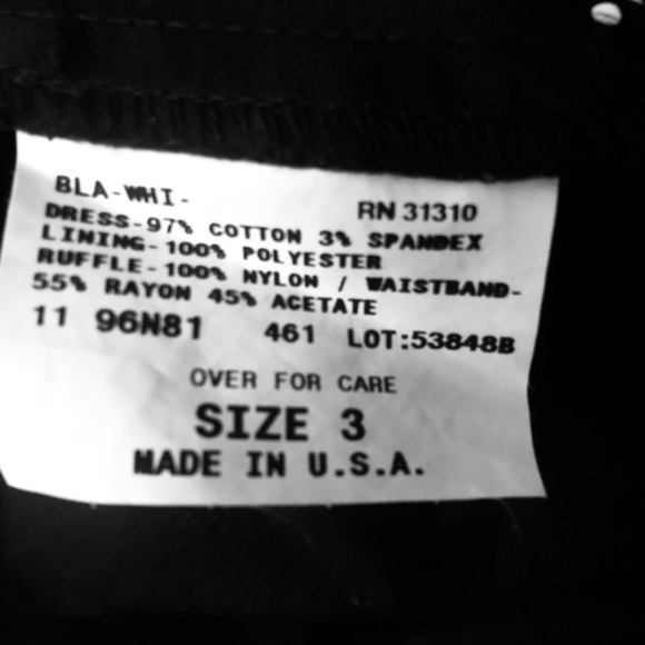 Vintage  I. N. Black/White polka dots Dress Sz 3 - Picture 6 of 6